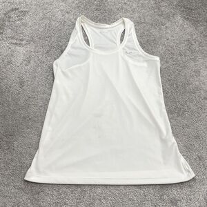 Under Armour Loose Fit Active Tank Top Womens Medium White Racerback Halter Gym